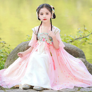 女童汉服夏款古风超仙唐装，中国风襦裙女孩2024儿童连衣裙夏季
