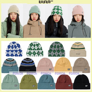 2324USS2韩国滑雪帽针织帽运动帽防寒防风保暖户外运动黄色粉白色