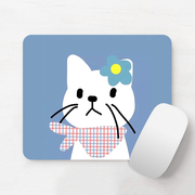 鼠标垫 日韩可爱文艺猫咪 鼠标垫  创意电脑 办公桌垫皮质 防滑垫