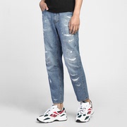 微瑕特价ABLE JEANS男牛仔裤立体百搭弹力松垮裤水洗破洞休闲男裤