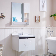 欧式pvc浴室柜组合洗脸盆洗手面盆卫浴柜，洗漱台卫生间挂墙吊镜柜