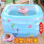 六岁小孩家里的游泳池家用充气幼儿童加厚保温可折叠浴缸宝宝