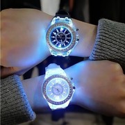 2022炫酷镶钻会发光的手表原宿韩版时尚潮男女学生情侣电子表