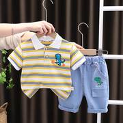 童装男童夏季2023套装宝宝夏装，0一1-2-3岁婴儿衣服小童洋气潮