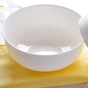 静茜骨瓷汤碗纯白家用面碗高颜值可微波釉下彩，无铅碗陶瓷餐具