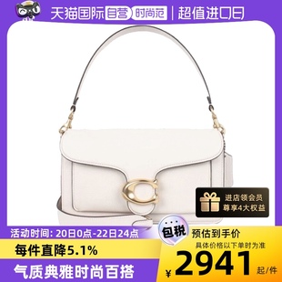 自营COACH/蔻驰女士单肩包斜挎包手提包 白色/黑色