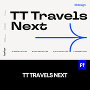 TT Travels Next 经典极简奢侈品logo排版邀请函标题衬线英文字体