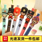 韩国文具 可爱卡通大兵按动圆珠笔 塑料创意原子笔 学生
