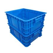 加厚400-160塑料箱长方形蓝色，c收纳塑料周转箱，工业仓库周转塑胶