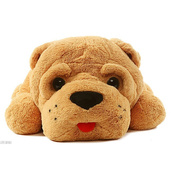沙皮狗超大型娃娃动物枕头趴着的抱枕宠物趴趴毛绒玩具贵宾抱抱狗