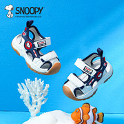 snoopy史努比童鞋男童学步鞋夏季包头儿童凉鞋小童宝宝鞋子潮