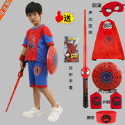 蜘蛛侠儿童衣服男童套装角色扮演服六一幼儿园小孩舞蹈走秀表演服