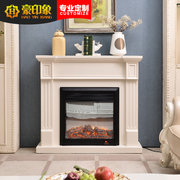 豪印象欧式壁炉装饰柜1.2米白色简约大气实木美式电壁炉架壁挂炉