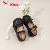 红蜻蜓女童鞋春季校园，黑色演出小皮鞋软底舒适透气休闲鞋