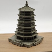 手工制古代建筑木仿石塔楼阁模型摆件家居鱼缸假山微景观装饰摆件