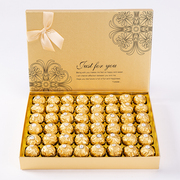 费列罗巧克力礼盒装48粒金色金莎巧克力520情人节七夕节礼盒