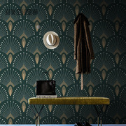 法式轻奢墙纸现代简约客厅卧室沙发背景墙素色祖母绿床头壁纸无缝