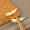 Zakka日式摆件陶瓷餐具实心莲藕筷架筷托厨房釉下彩蔬菜筷子架