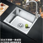 洗手盘水池洗菜盆菜小单槽304不锈钢单盆厨房加厚水槽套餐A1A13