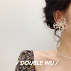 2022年韩式婚礼摄影串珠，镂空花卉耳环婚纱礼服，配饰耳钉耳夹女