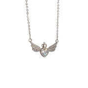 GLTEN天使之翼925纯银项链女轻奢小众锁骨链吊坠生日礼物送女友