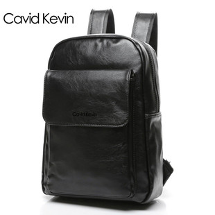 Cavid Kevin欧美时尚男双肩包牛皮休闲背包电脑包旅行包商务背包
