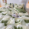 北欧风郁金香床上四件套1.5米1.8m氛围感绿色床单宿舍被套三件套4
