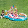 intex城堡家用儿童戏水池宝宝，洗澡海洋球池滑滑梯喷水充气游泳池