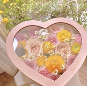 水晶心形开窗套二礼盒适用于各种高档花店和鲜花包装