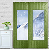 军绿色棉门帘冬季空调保暖防风加厚家用隔断挡风保温透明防寒帘子