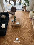 法式风格橡木凡尔赛拼花地板奢华金属漆方块多层实木复合地板