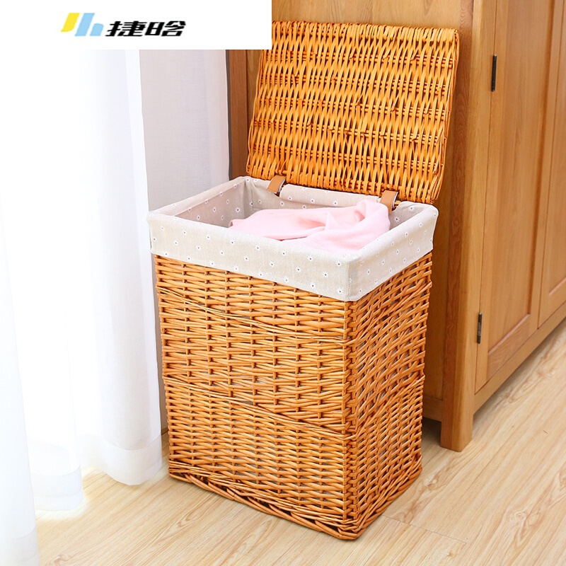 Willow Straw square With cover Storage Dirty clothes Dirty clothes Storage basket 6 Glove barrel bedroom a living room brown Bothin the Storage consolidation , Home Storage appliances , Storage bucket , Laundry Bin category - from Buy2taobao.com to provide professional Taobao agent buy service