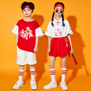 儿童啦啦队演出服小学生运动会服装，幼儿园开学班服拉拉队表演服