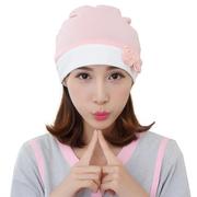 韩版玫瑰月子帽春夏季产后月子孕妇帽，产妇用品帽子可贴牌