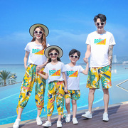 沙滩情侣装夏季t恤套装男女海边海南岛旅游穿搭衣服泰国蜜月渡假