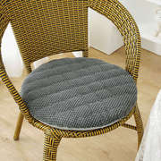 灯芯绒圆形海绵坐垫加厚可拆洗藤椅坐垫圆凳子，椅子垫纯色防滑地垫