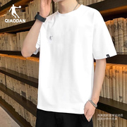 中国乔丹t恤男短袖2023夏季圆领半袖宽松透气男装运动服