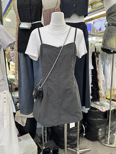 十三行2024年夏季韩版修身后系带设计显瘦百搭吊带连衣裙常规高腰