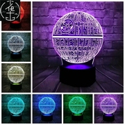 Movie Star Wars 3D夜灯USB LED Lamp Colorful Night Light Gift