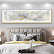主卧室装饰画现代美式客厅沙发背景墙画床头壁画横版简约花卉挂画