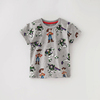 欧美夏季男童短袖T恤纯棉机器人卡通印花儿童衣服小男孩夏装半袖