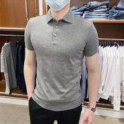 CK Calvin Klein 男士夏季商务休闲纯色修身纯棉短袖polo衫