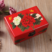 漆器首饰盒传统手工艺摆件，中国风元素特色送老外，出国小礼物