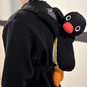 pingu日本企鹅家族毛绒公仔玩偶可爱潮流男女双肩背包可爱包