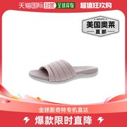 dearfoams低泡沫女式无鞋带，一脚蹬凉鞋，-紫红色美国奥莱直