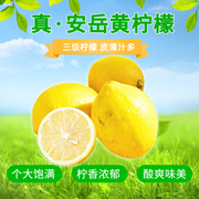 四川安岳黄柠檬新鲜5斤当季水果尤力克皮薄多汁3级果丑果奶茶店用