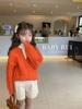 假2件品牌女童装儿童韩版冬季半高领，时髦洋气毛衣针织衫