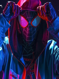 小黑蛛迈尔斯蜘蛛侠紧身衣，连体衣儿童成人，英雄远征万圣节cos服