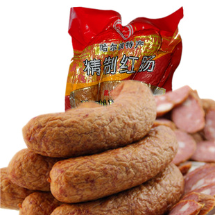 哈尔滨传人精制红肠450g超市同款加工腊肠香肠烟熏碳烤肠特产美食
