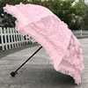 蕾丝伞公主洋伞太阳伞，2021年紫外线防晒结实小巧女士，花边雨伞